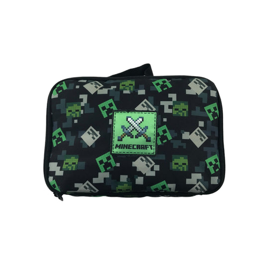 Minecraft Lunch Bag Green and Black Gaming Character Theme