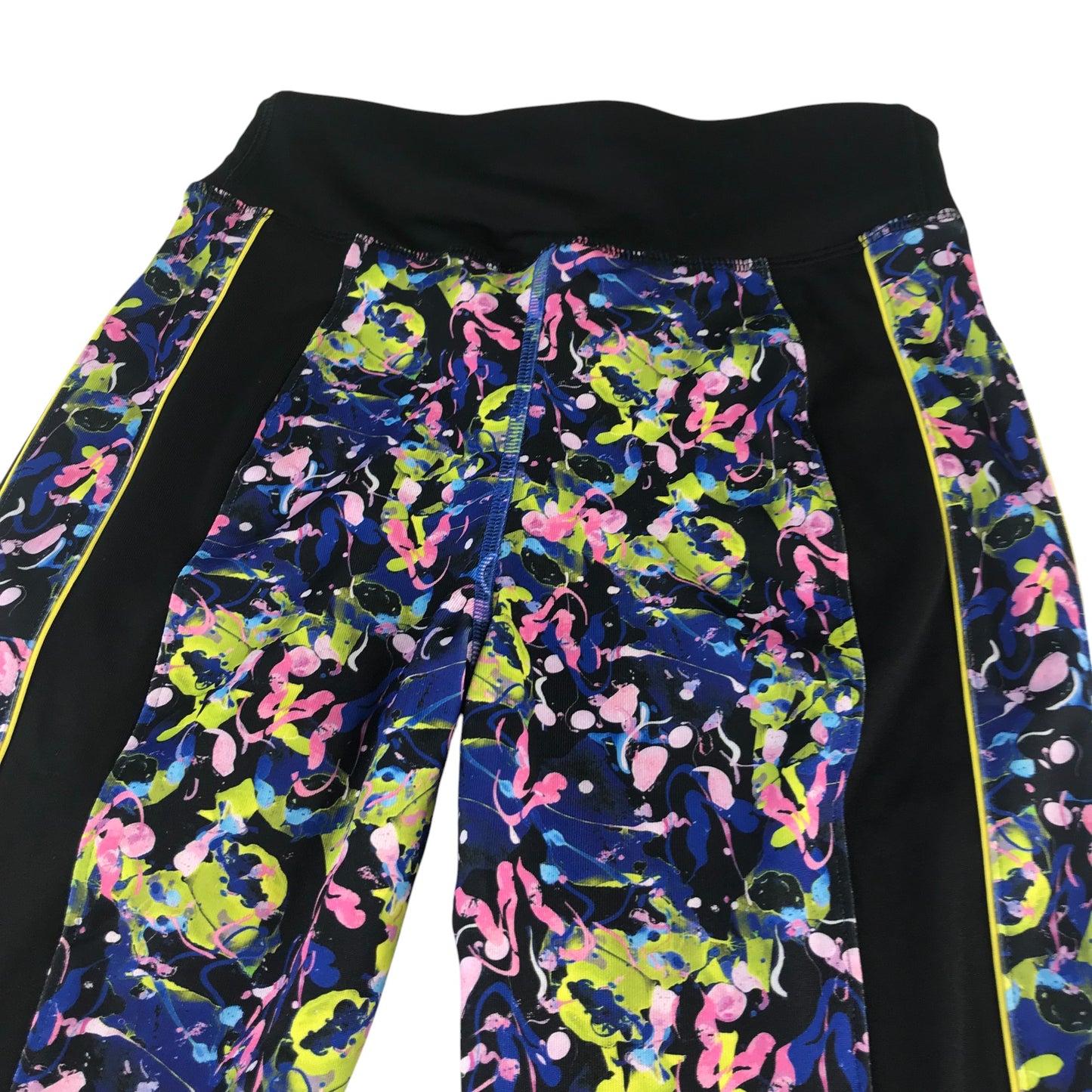 Next sport leggings 10-11 years black with multicolour design