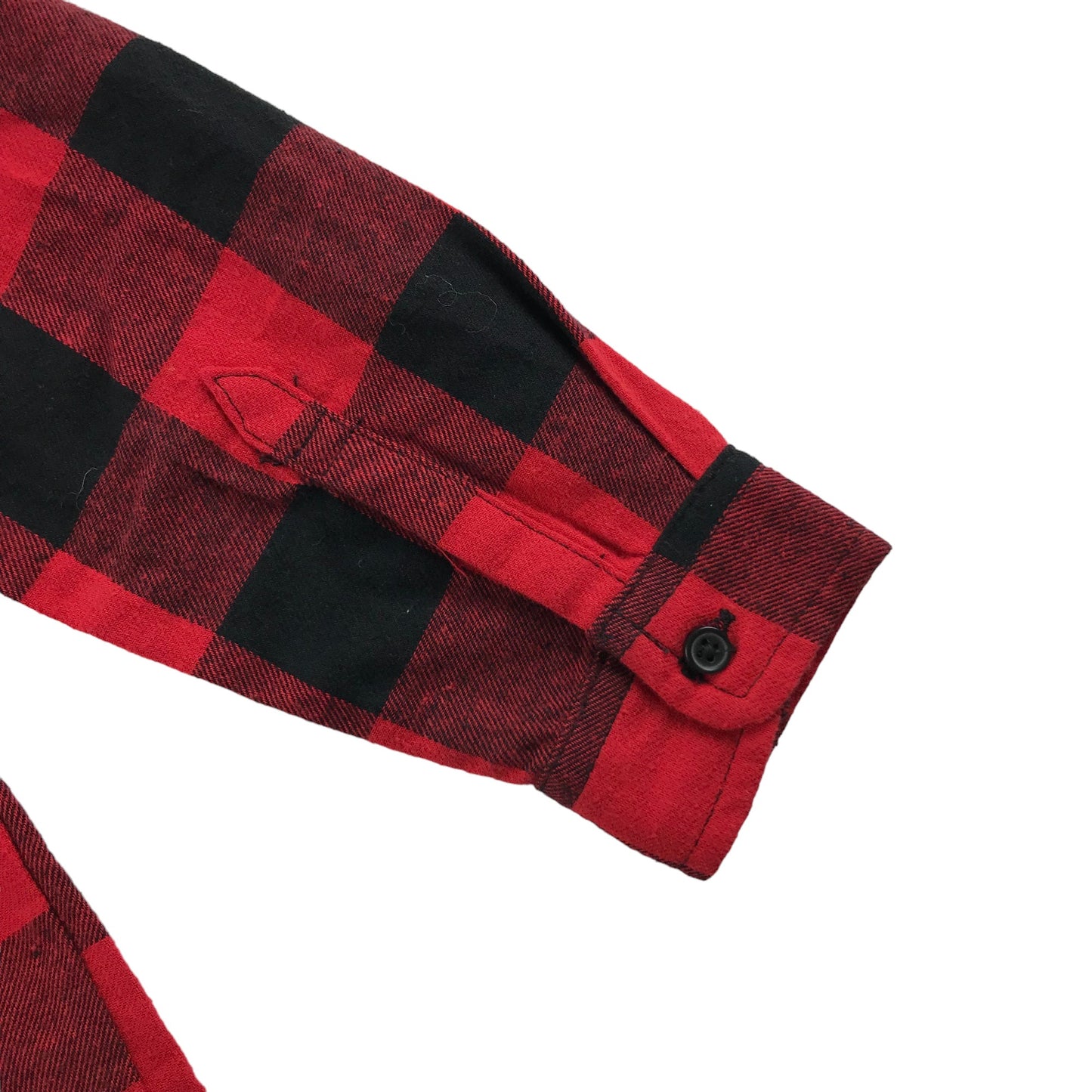 Checked Shirt Age 6 Red Cool Kid Yeah Print Text in the Back Long Sleeve Button Up