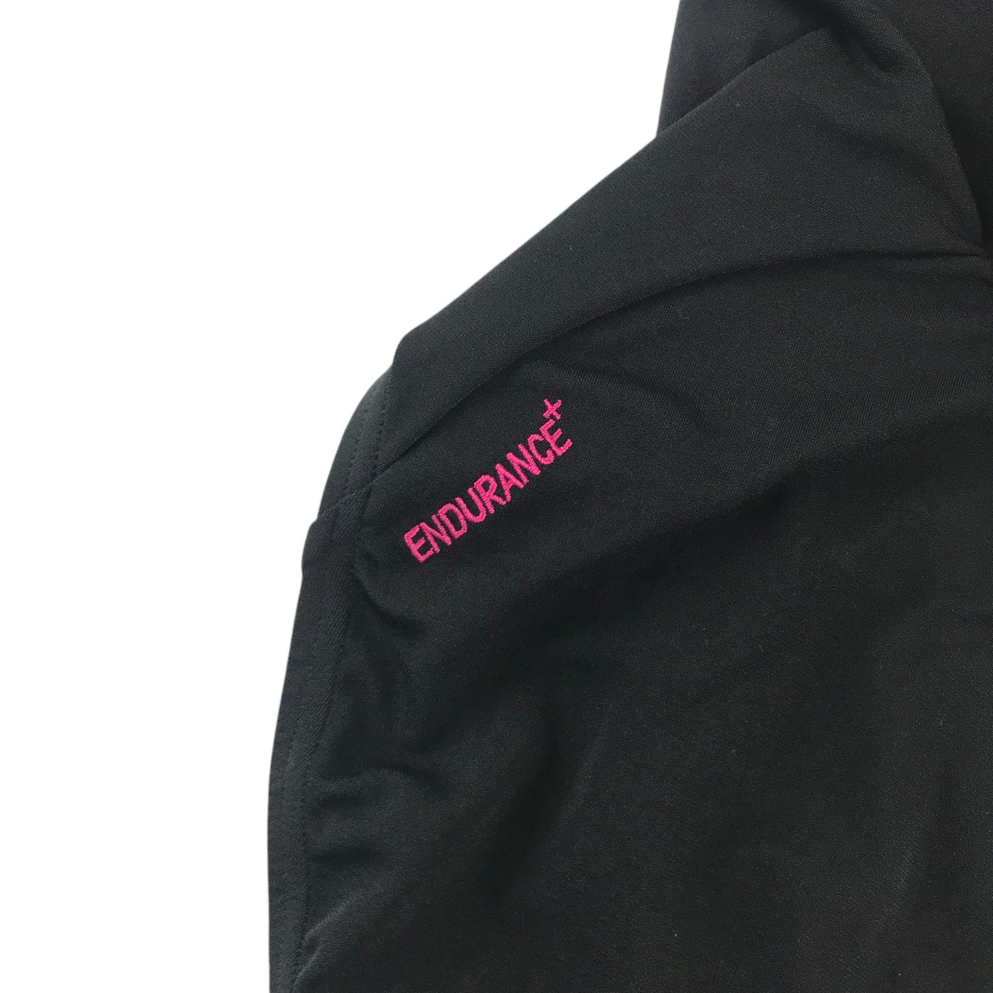 Speedo swimsuit women's 12 black with pink star design and logo