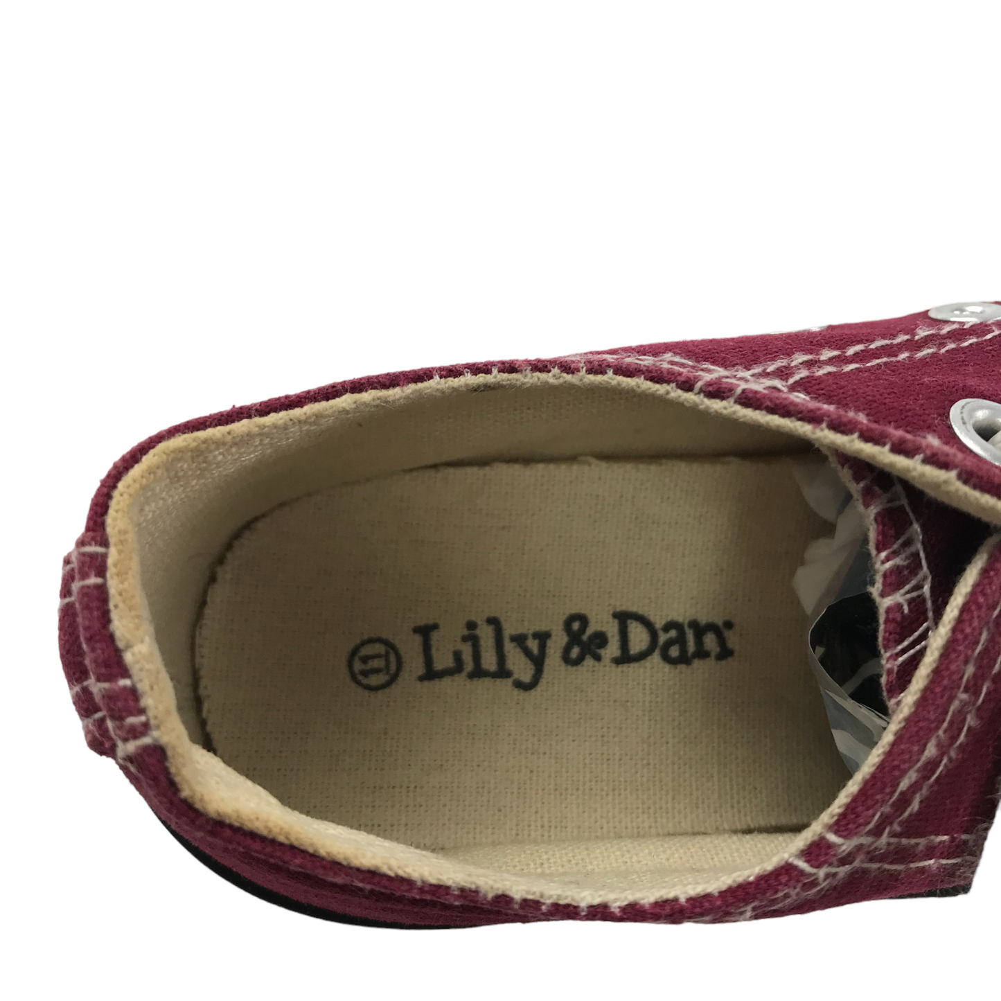 Lily & Dan Trainers Shoe Size 11 Junior Burgundy low top with Laces