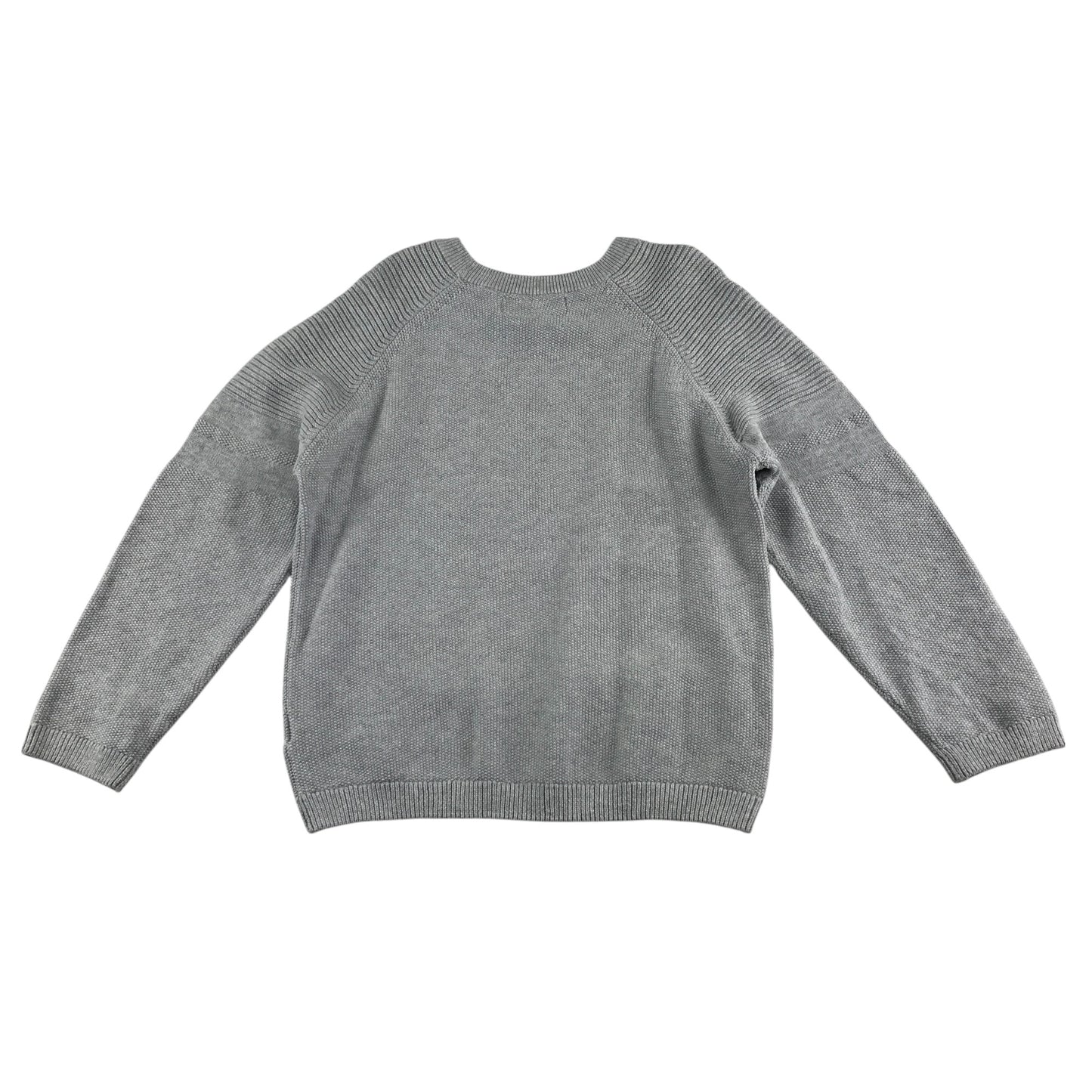 Next jumper 7-8 years grey plain crewneck cotton