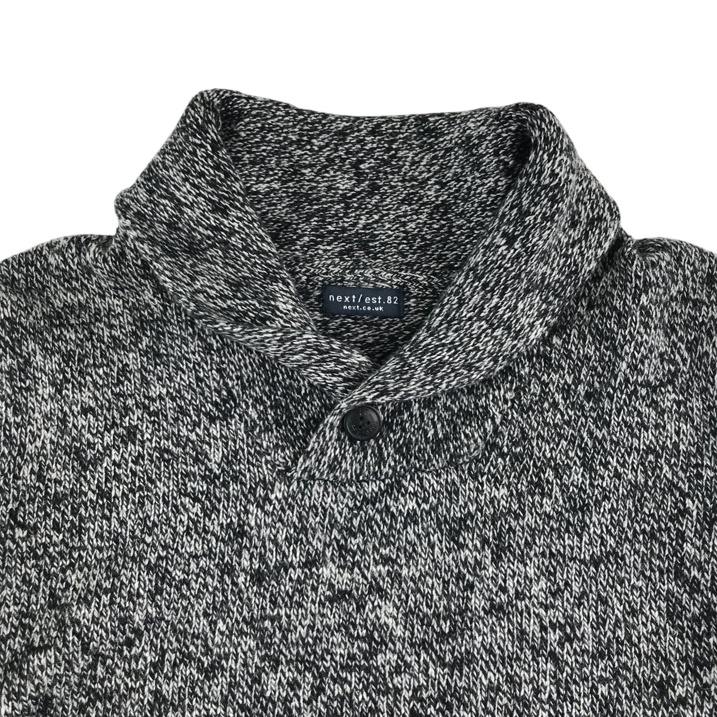 Next jumper 9-10 years grey optical back and white threading wool mix