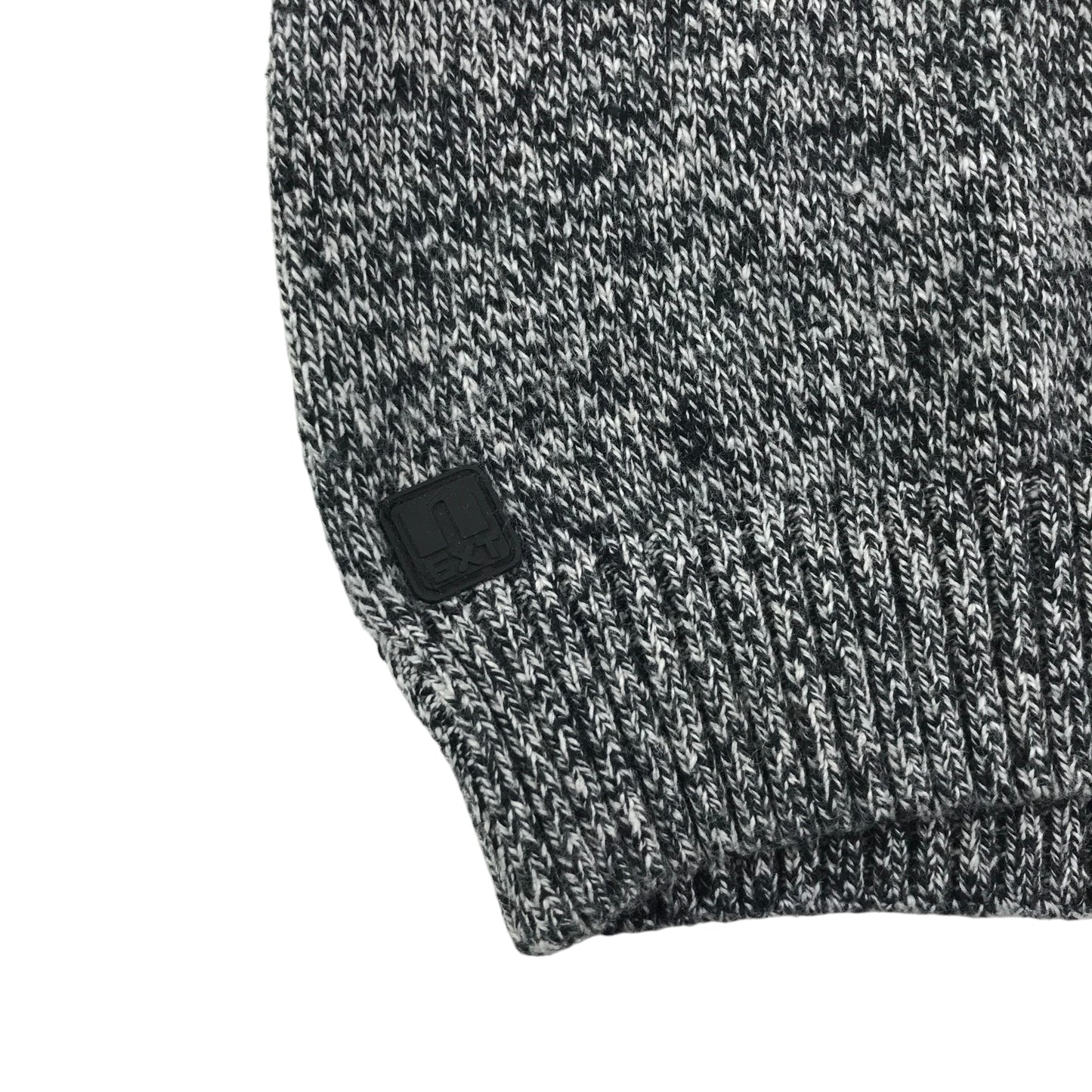 Next jumper 9-10 years grey optical back and white threading wool mix