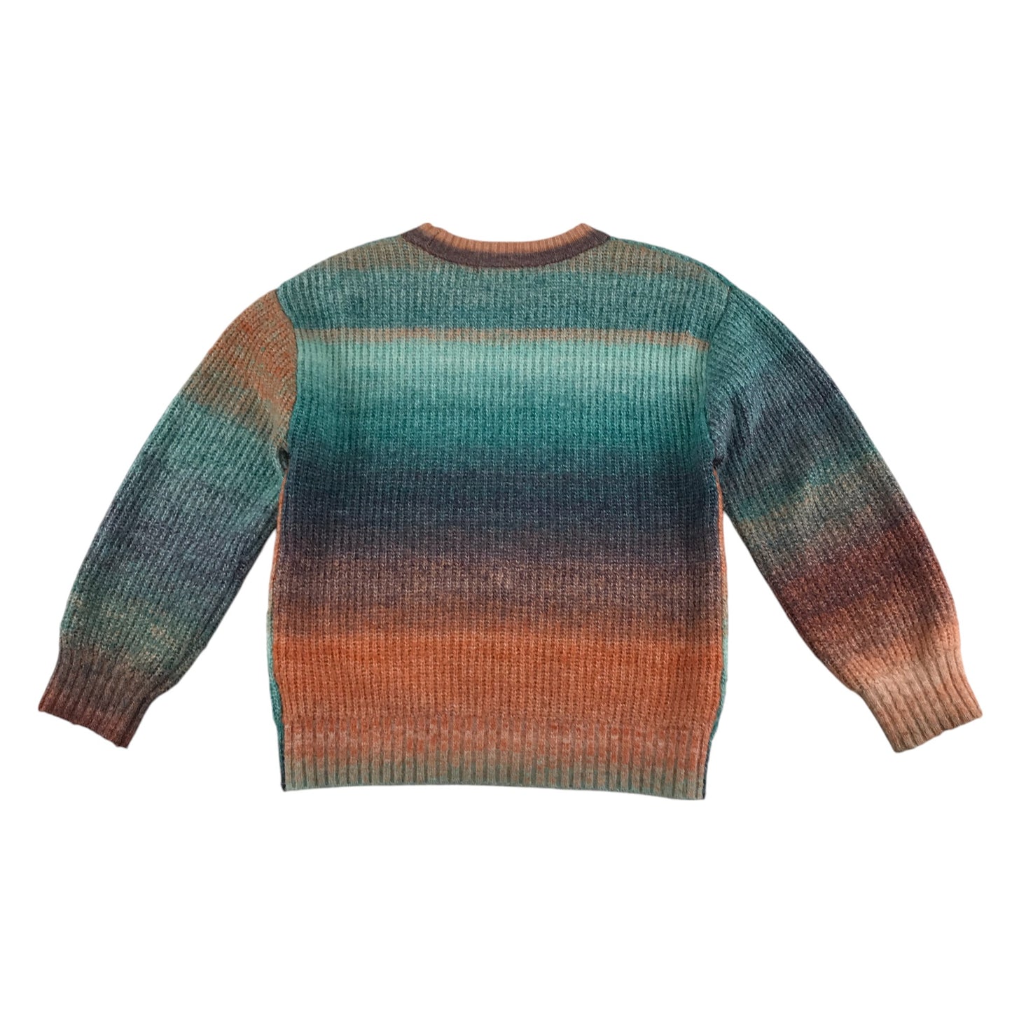 H&M jumper 9-10 years orange stripy knitted jumper crewneck
