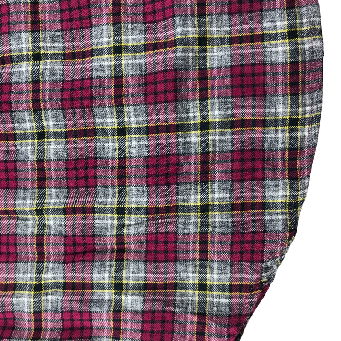Benetton Shirt Size S Red Checked Long Sleeve Button Up