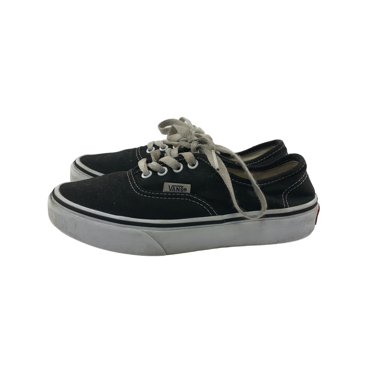 Vans Trainers Shoe Size 2 Black Canvas Shoes