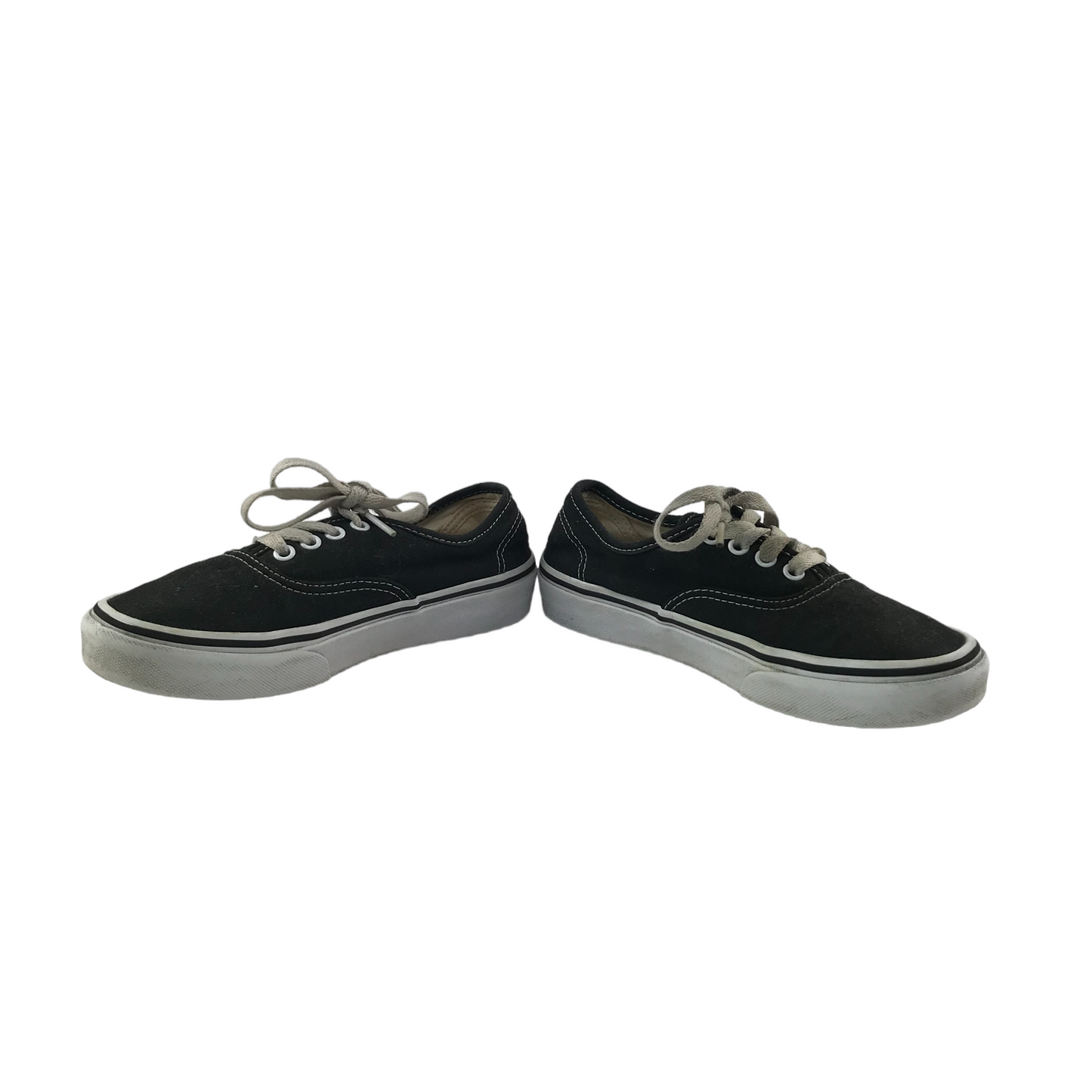 Vans Trainers Shoe Size 2 Black Canvas Shoes
