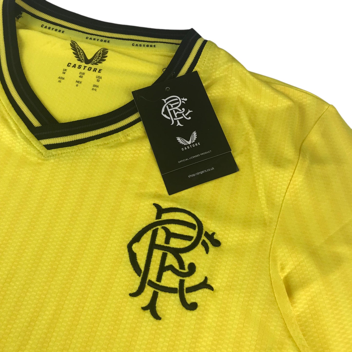 Castore Rangers FC PRO home goalkeeper shirt women's yellow long sleeve