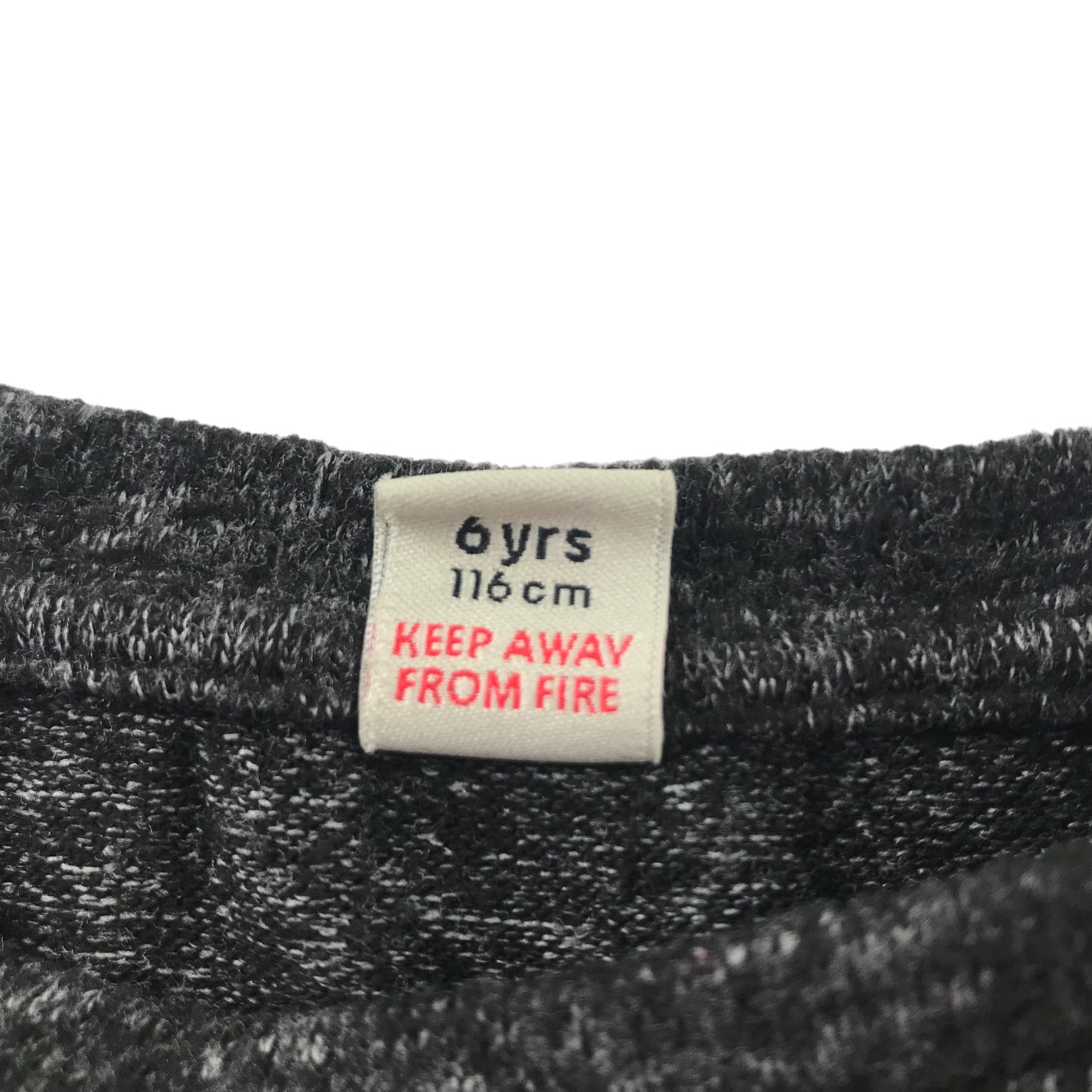 Tu Jumper Age 6 Charcoal Grey Cropped Unicorn Text Graphic