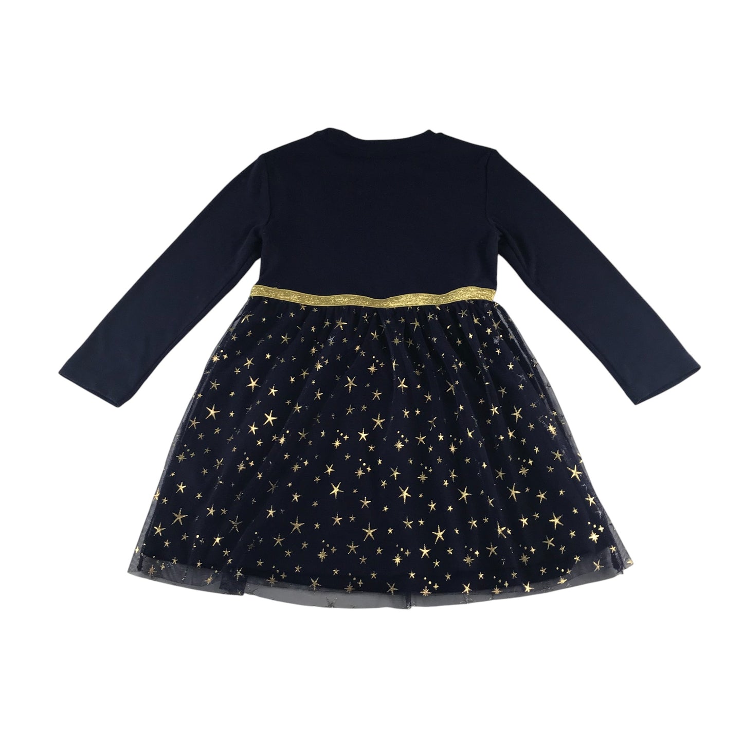 George dress 5-6 years navy Disney wish print design with star glittery tulle skirt