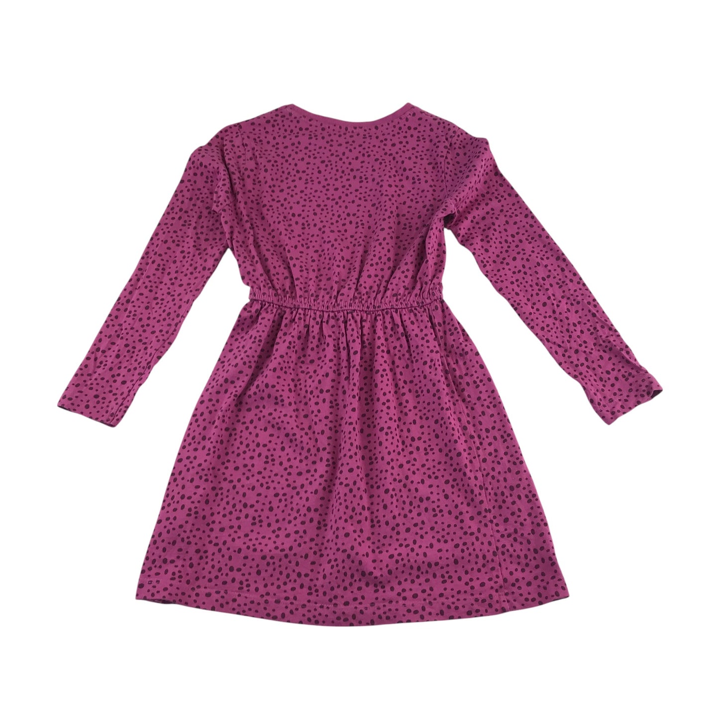 M&Co dress 5-6 years pink spot pattern cotton