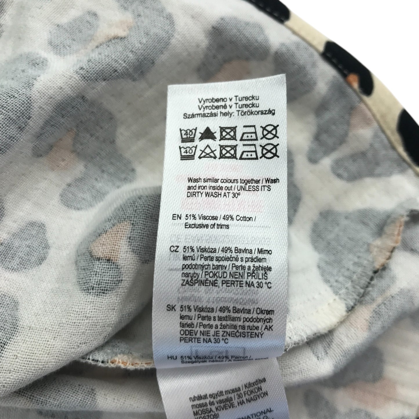 F&F dress 5-6 years cream colour leopard spot pattern