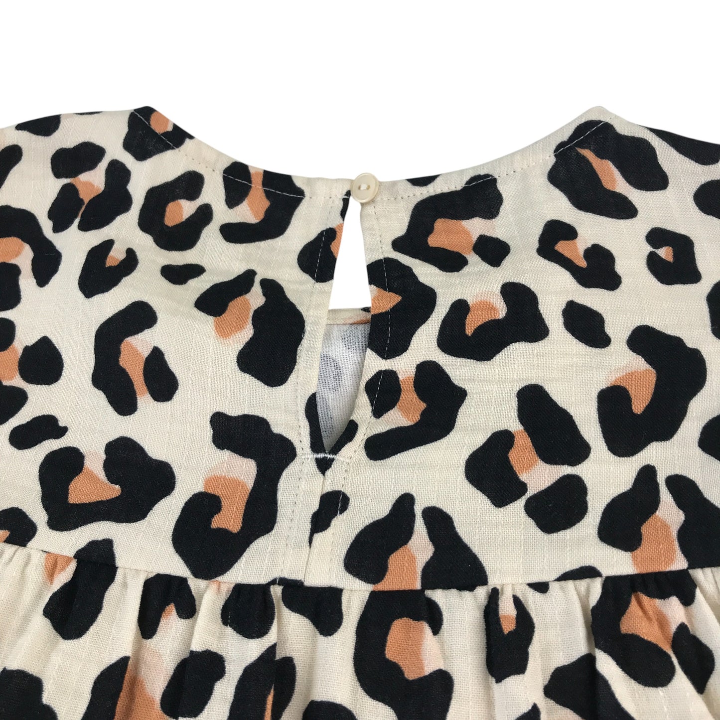 F&F dress 5-6 years cream colour leopard spot pattern