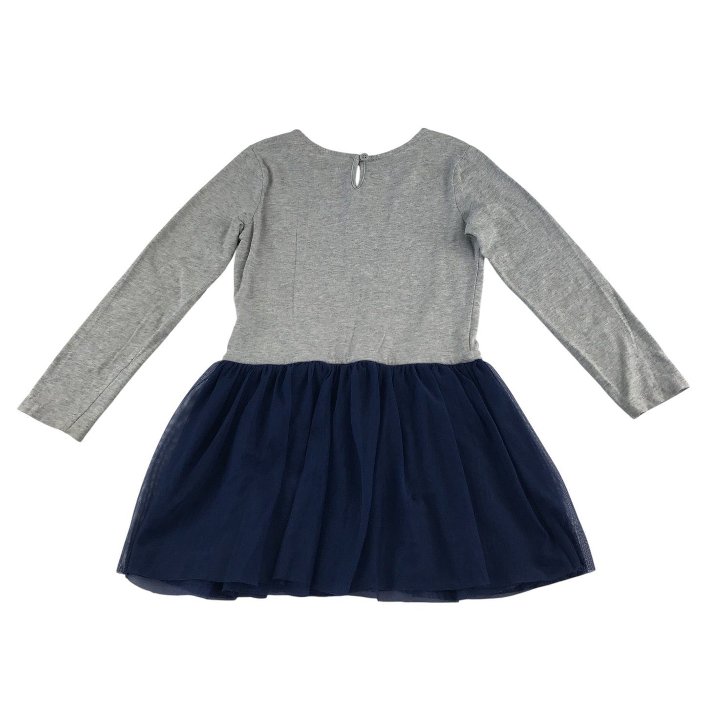 John Lewis dress 5-6 years grey and navy sequins star