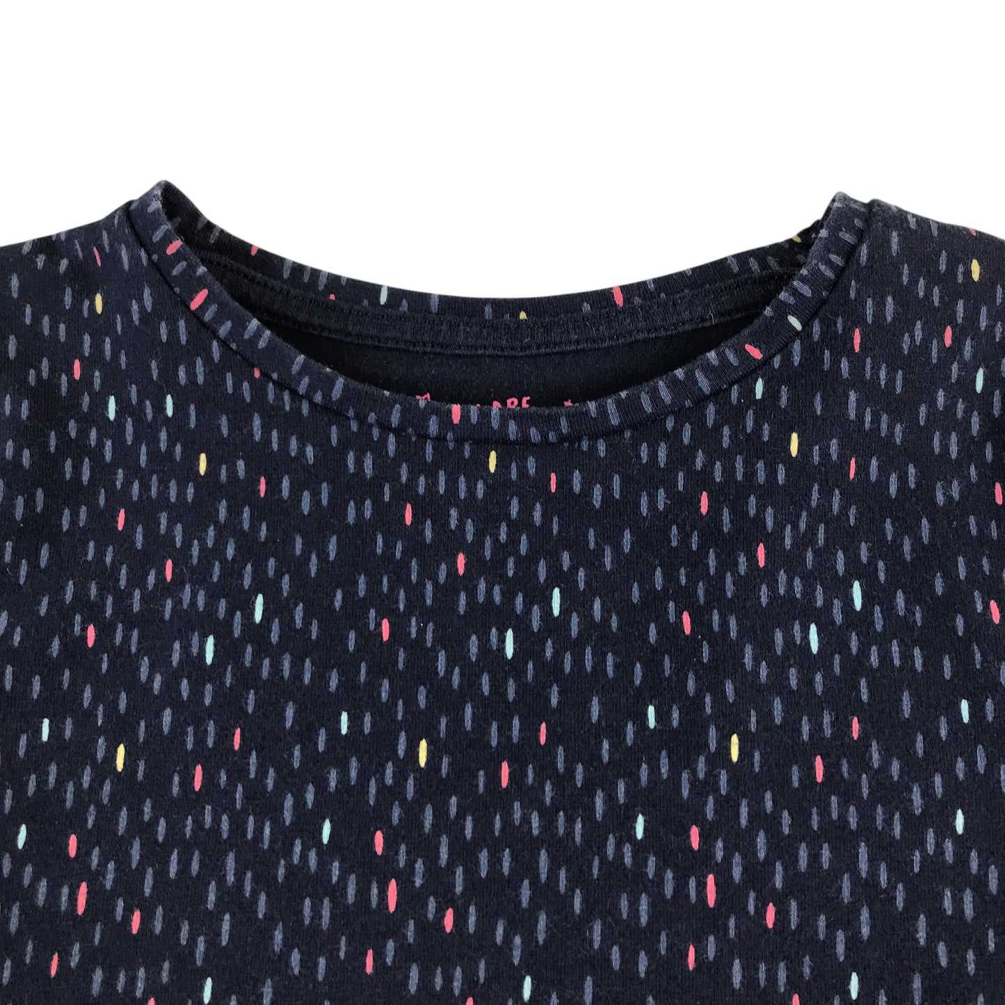 F&F dress 5-6 years navy blue graphic print pattern