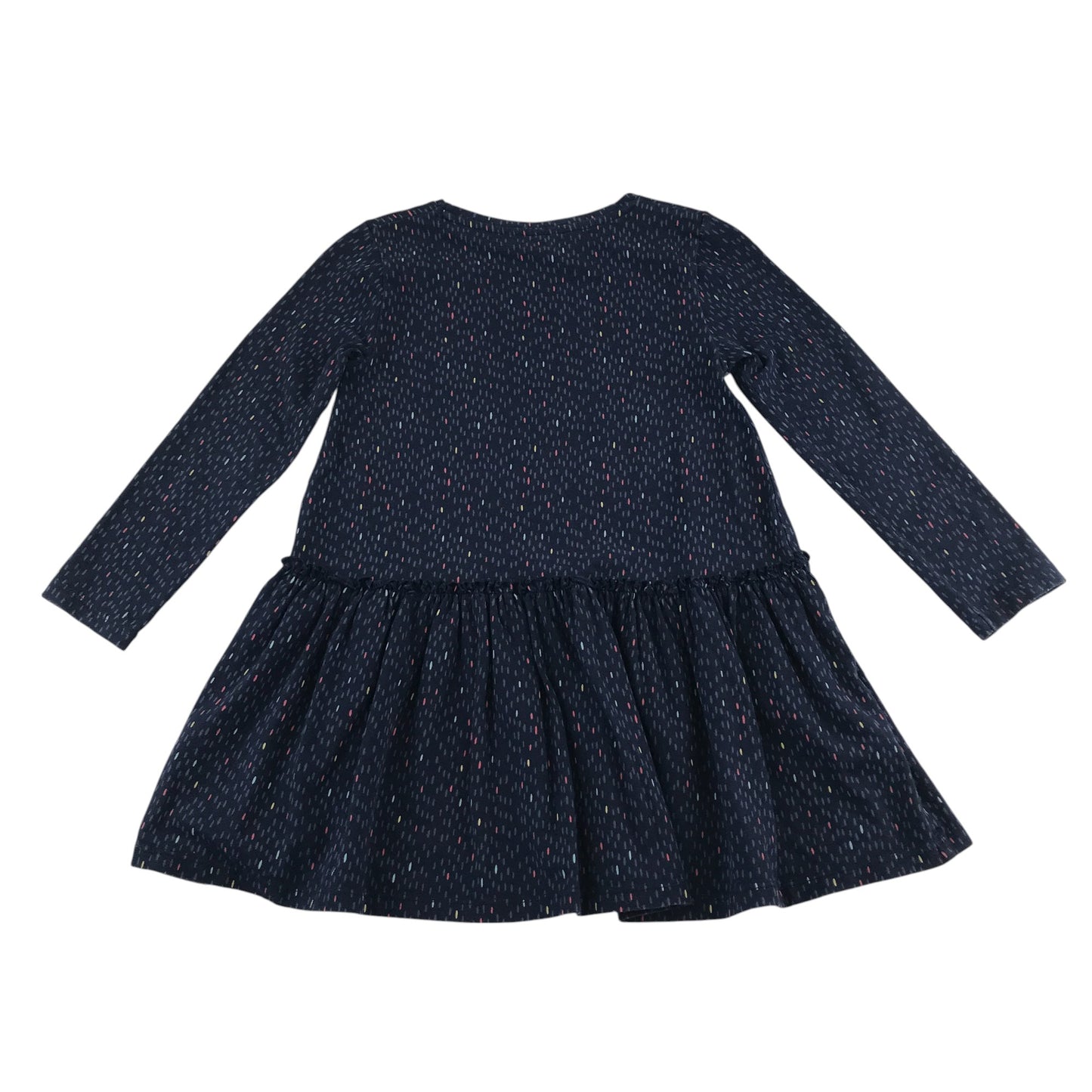 F&F dress 5-6 years navy blue graphic print pattern