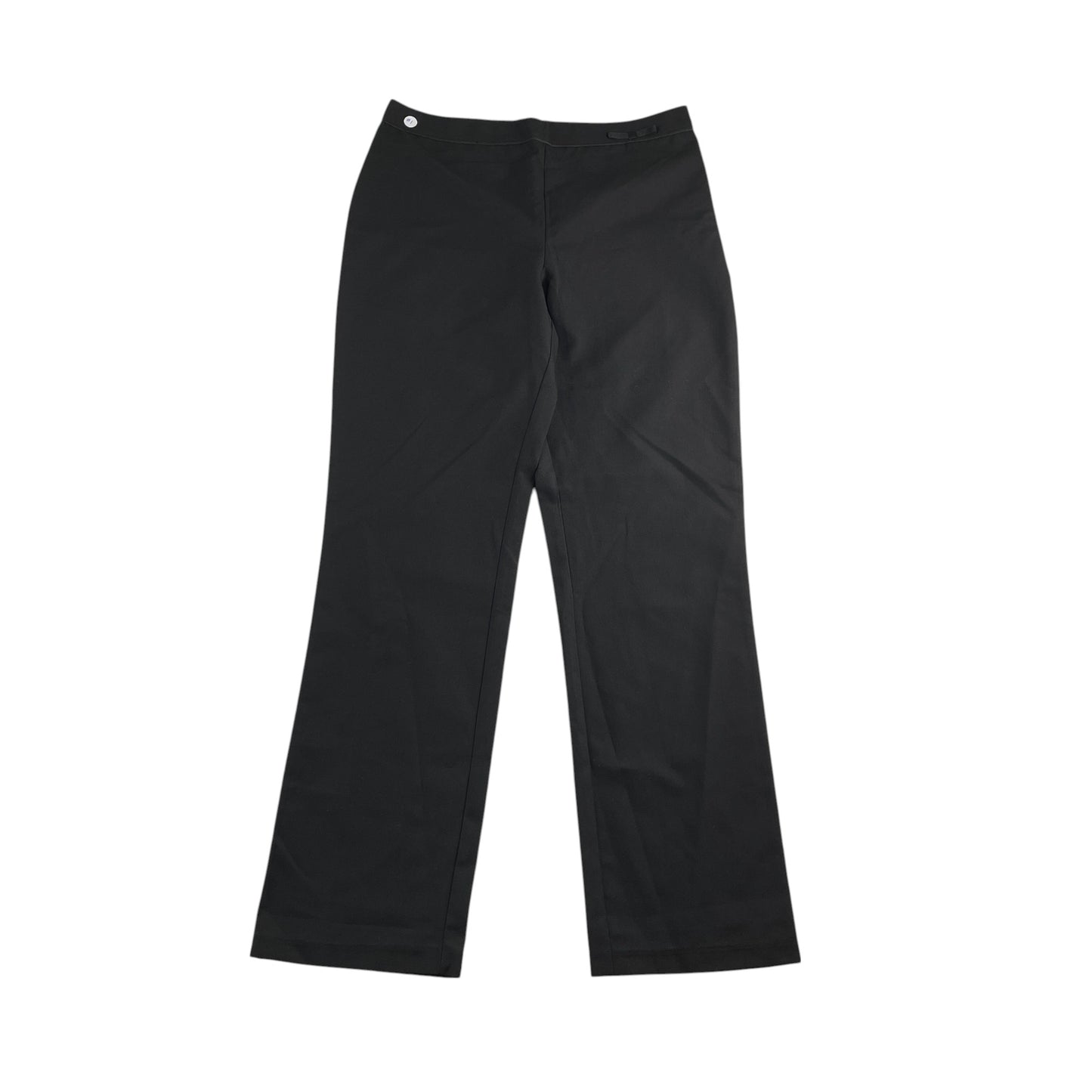 George girls school trousers 12-13 years black plain straight leg with bow tie detail