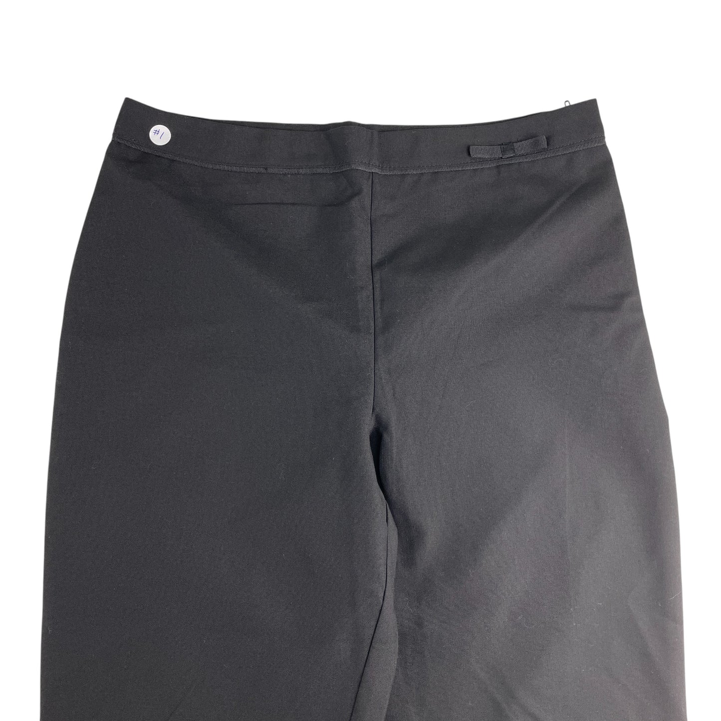George girls school trousers 12-13 years black plain straight leg with bow tie detail