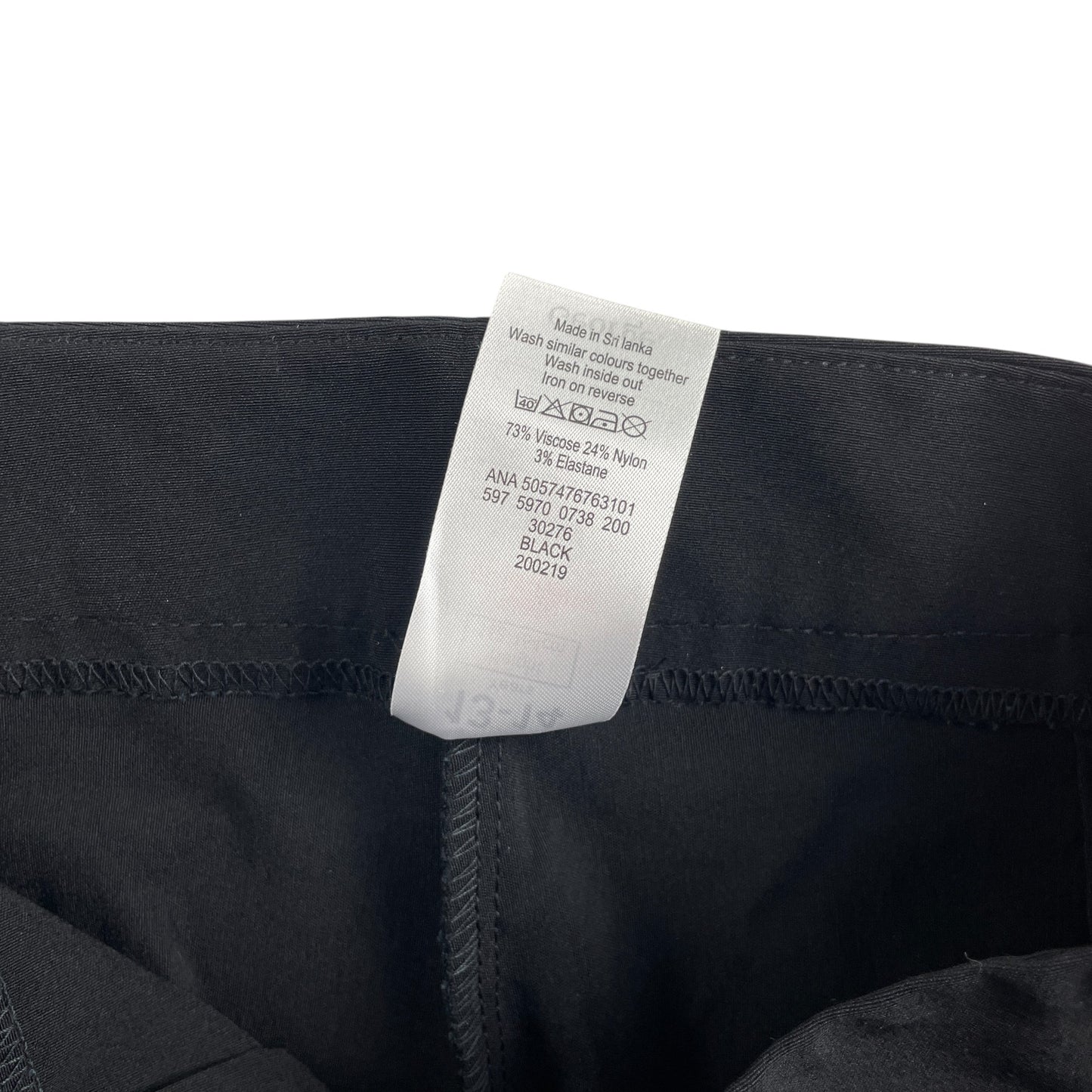 George girls school trouser 13-14 black stretchy slim legs stretchy