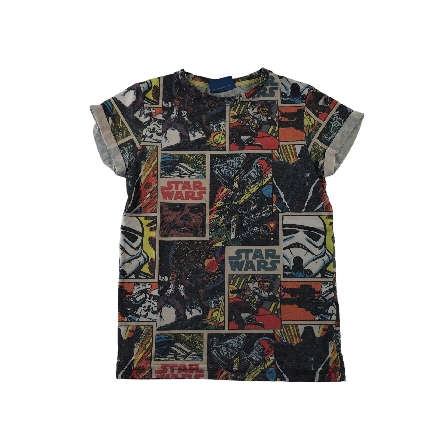 Next T-Shirt 6-7 Years Black STAR WARS Comic style Print