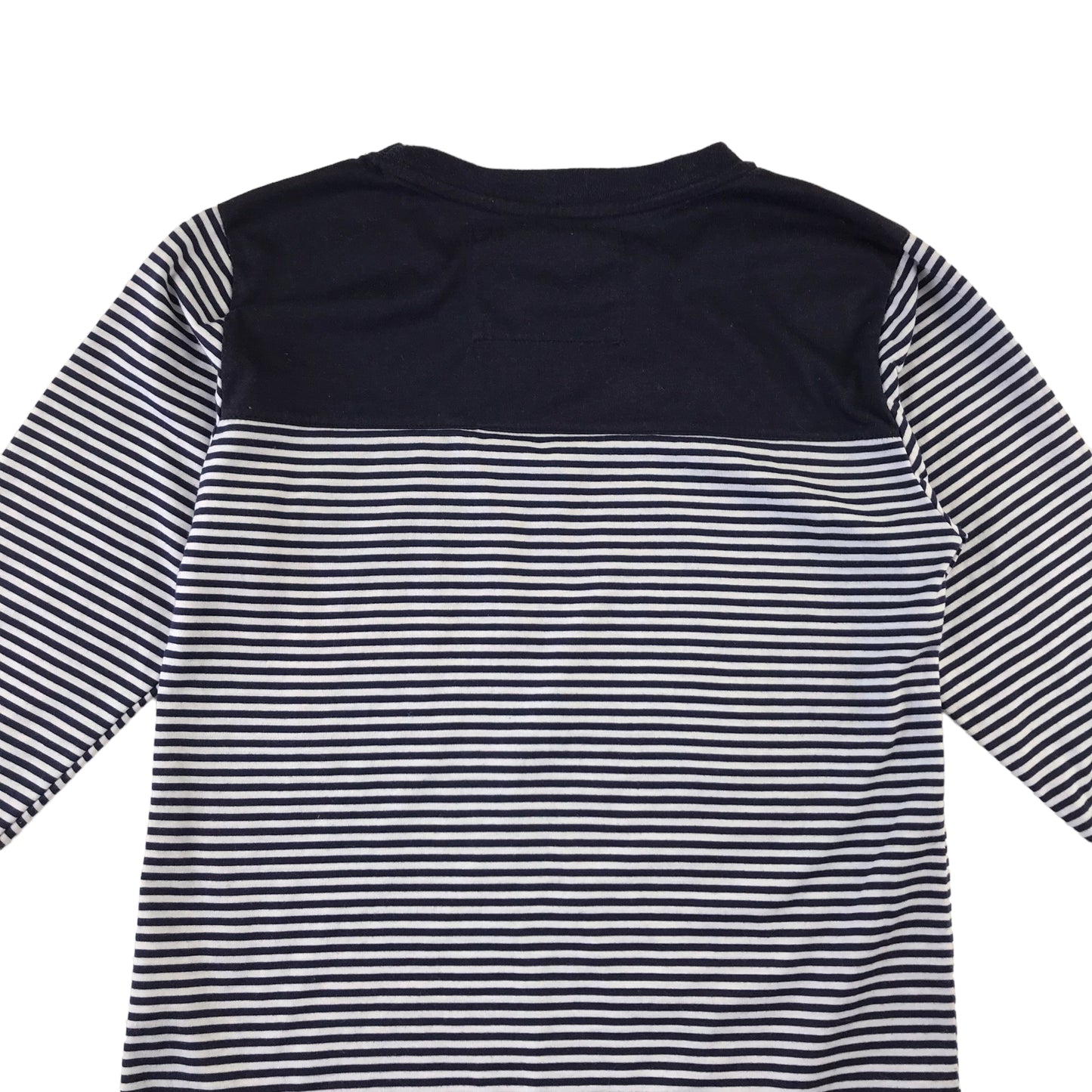 T-Shirt 9 Years Navy and White stripy with pocket and eagle embroidery