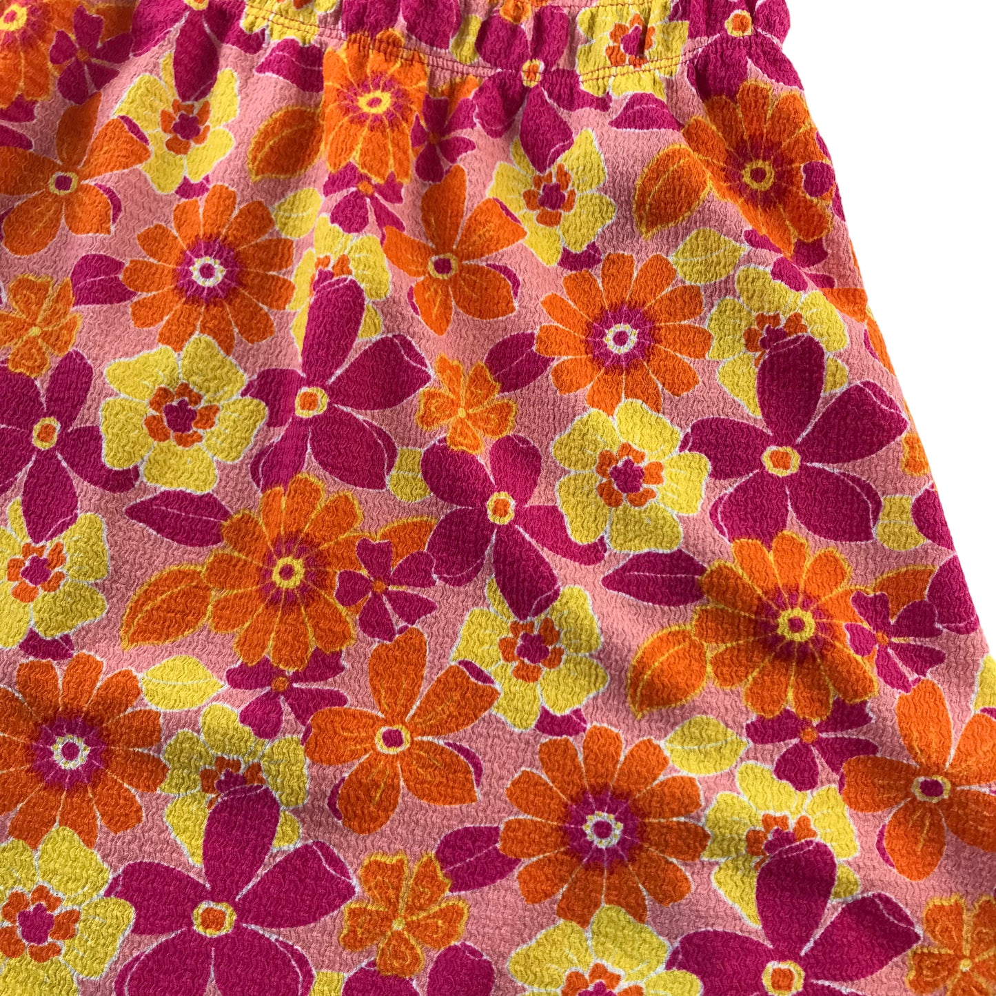 Primark Dress Age 7 Orange and Pink Floral