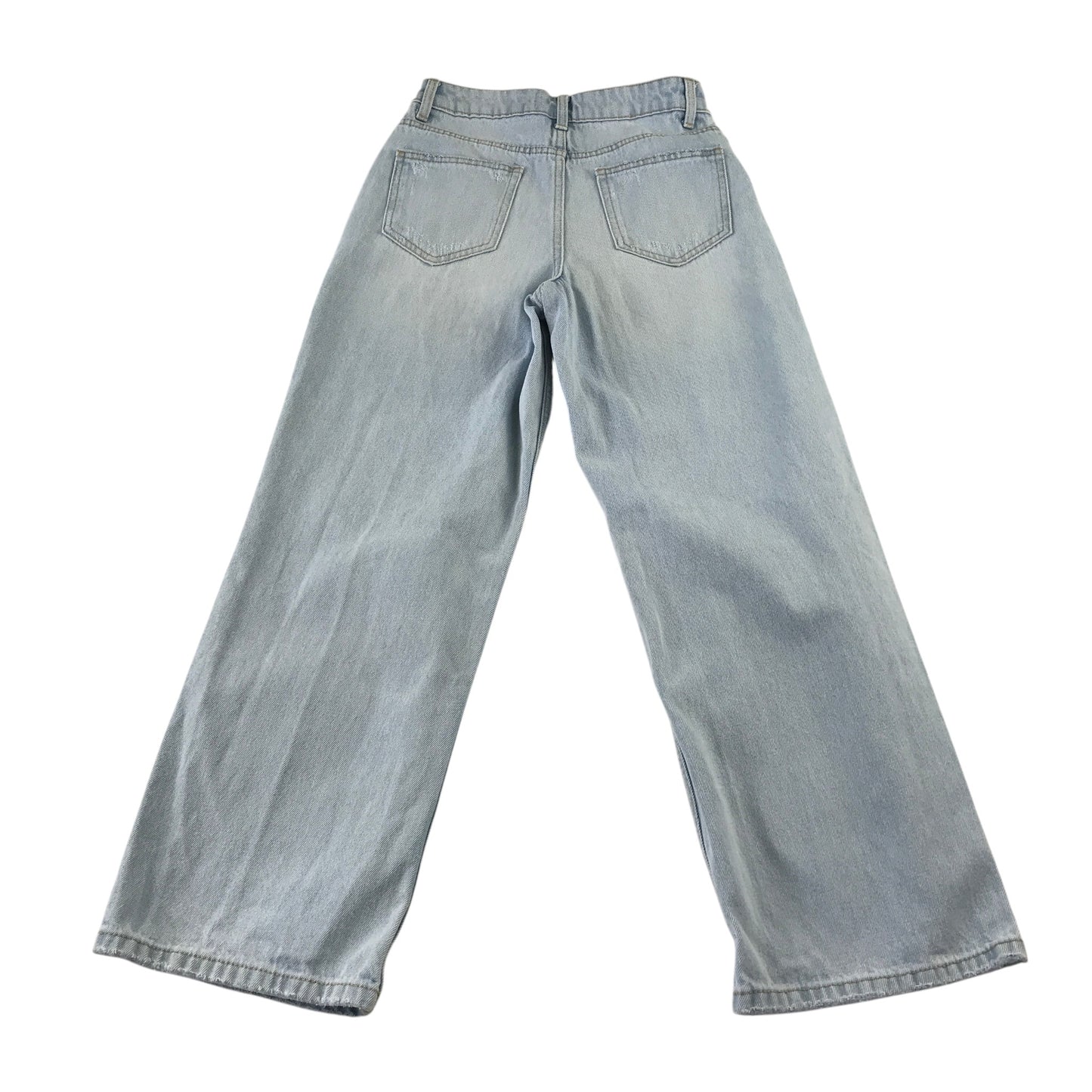 New Look 11-12 years light blue wide leg cotton jeans