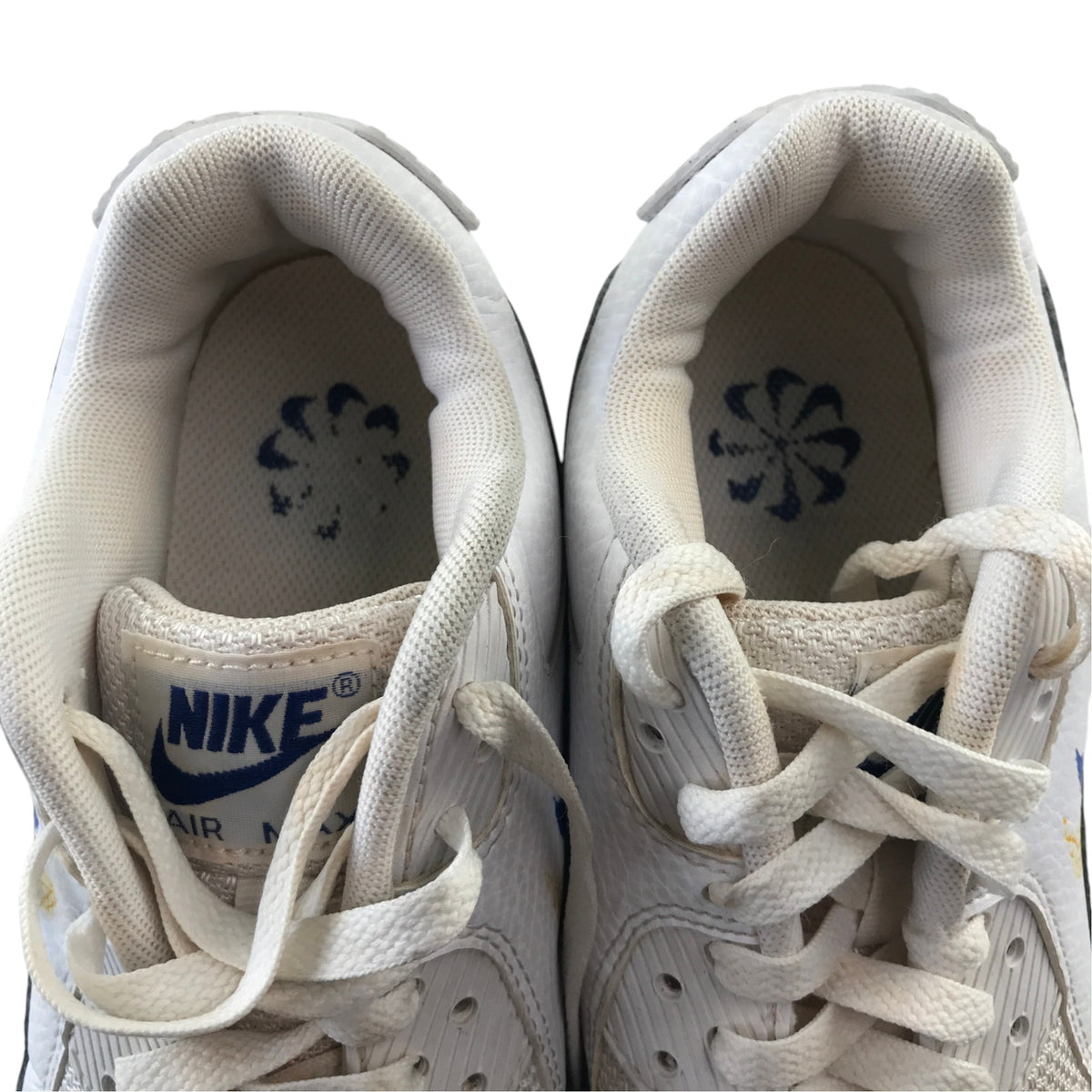 Nike Air Max size UK 4.5 white trainers multicolour logo