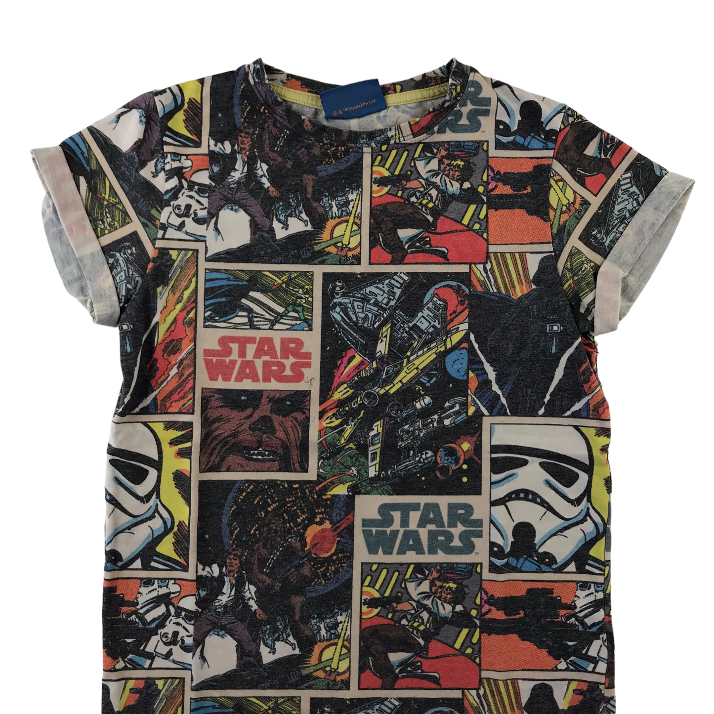 Next T-Shirt 6-7 Years Black STAR WARS Comic style Print