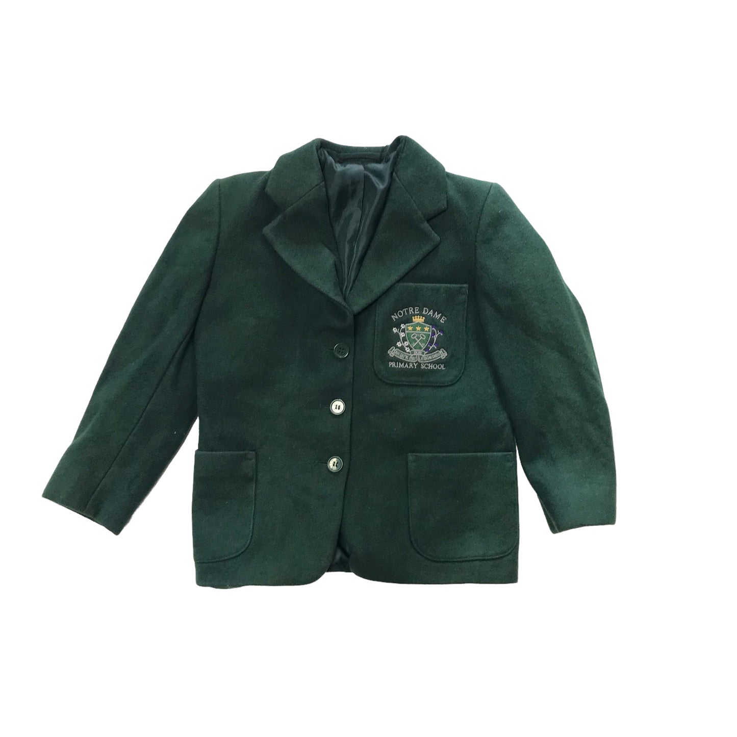 *Notre Dame Primary girls Green Wool School Blazers