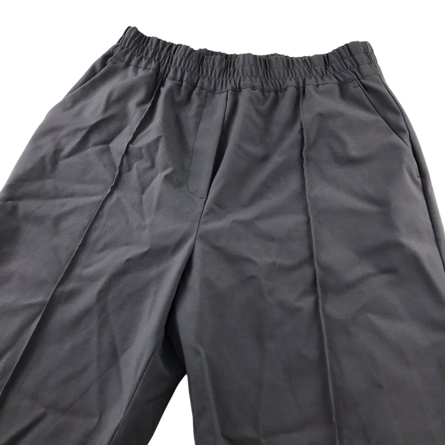 H&M Trousers Women's UK10 Grey Smart Formal Regular Fit Wool Blend