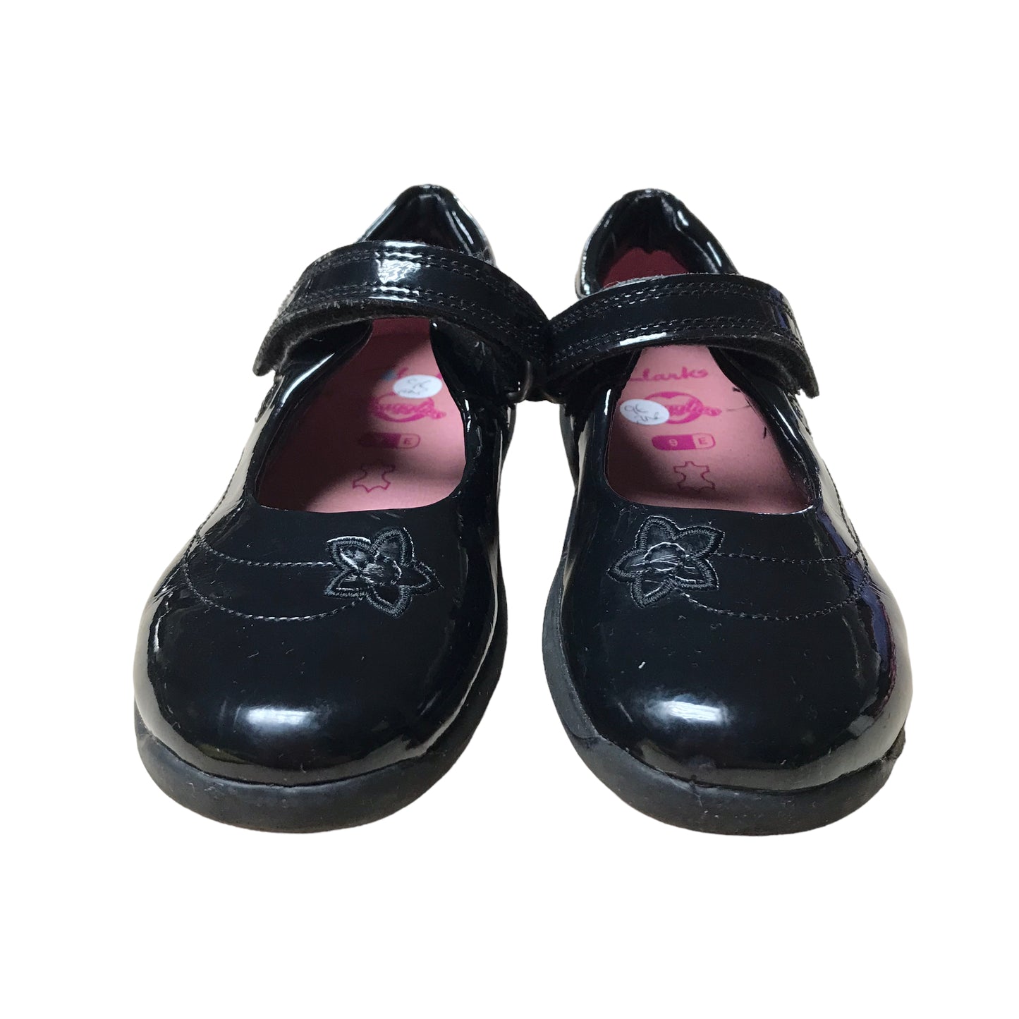 Clarks Black Leather School Shoes Shoe Size 9E junior