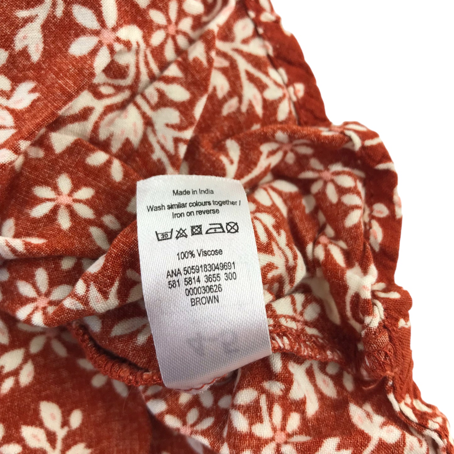 George Dress Age 4 Brown Floral Print Pattern