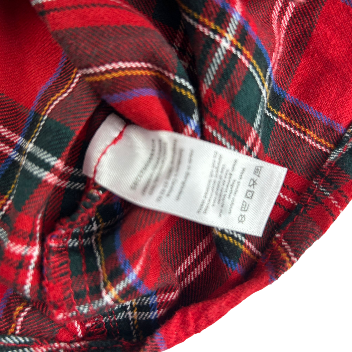 Tu Shirt 7-8 Years Red Tartan Check Long Sleeve Cotton