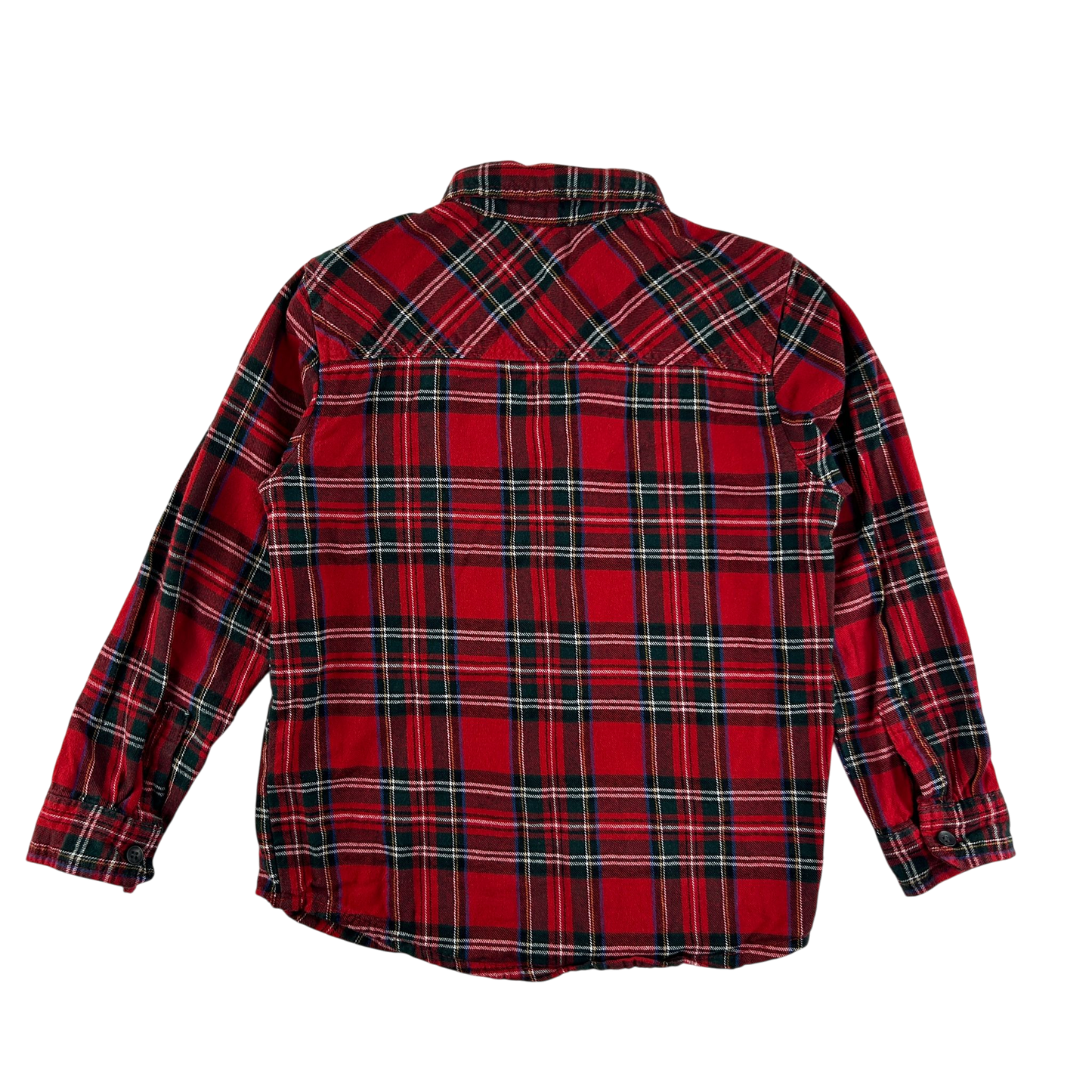Tu Shirt 7-8 Years Red Tartan Check Long Sleeve Cotton