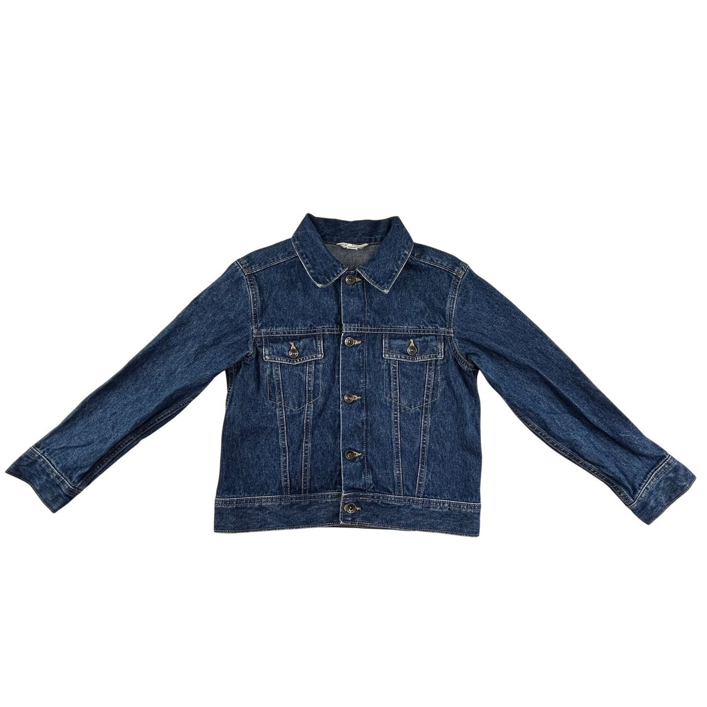 Lands End Denim Jacket 7-8 Years Blue Cotton