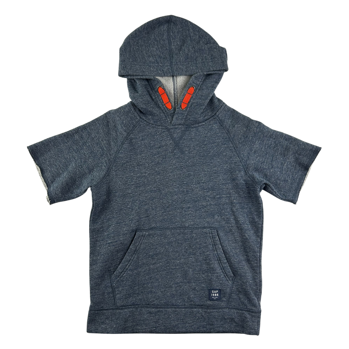 GAP Hoodie 7-8 Years Grey Short Sleeve