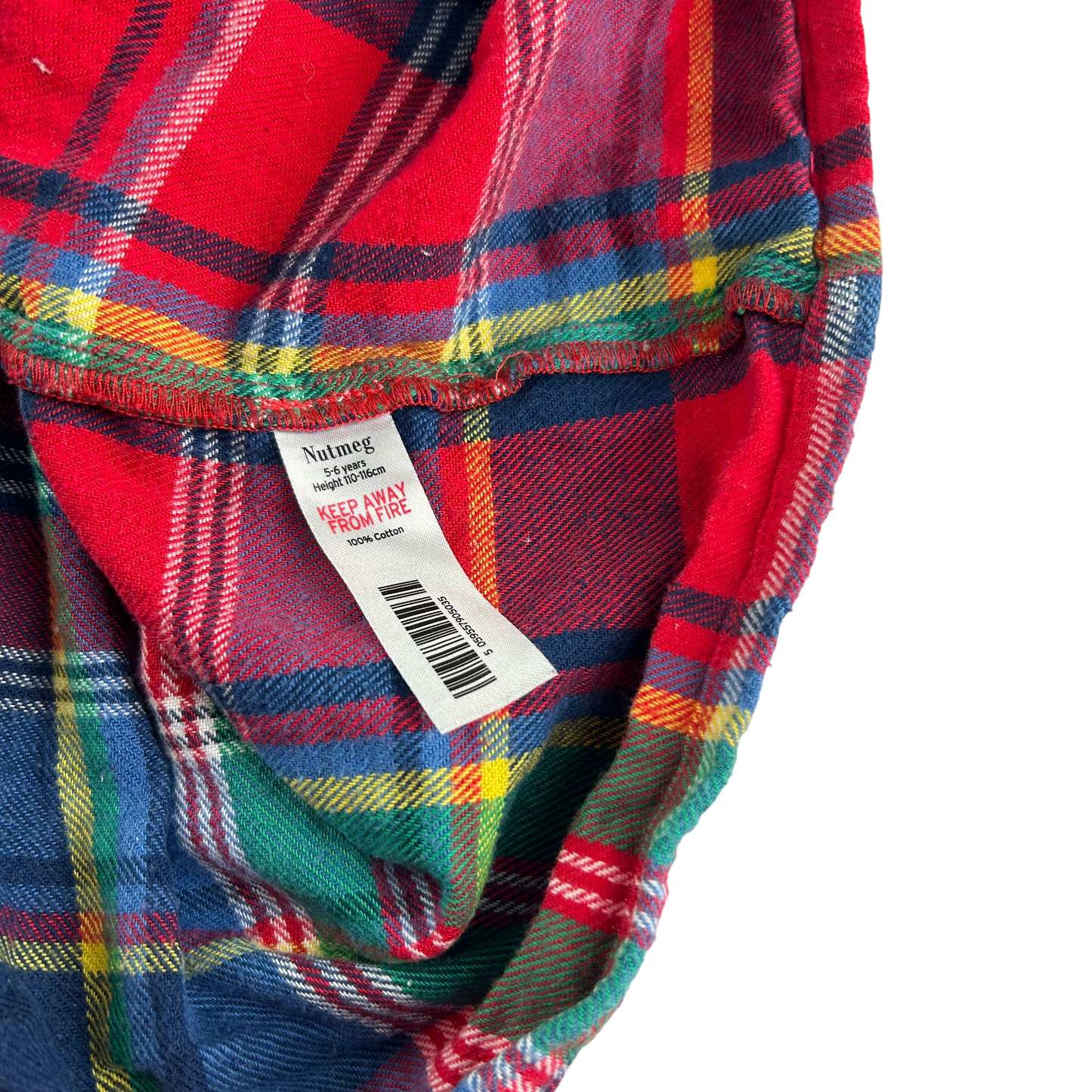 Nutmeg Dress 5-6 Years Multicolour Tartan Check Cotton