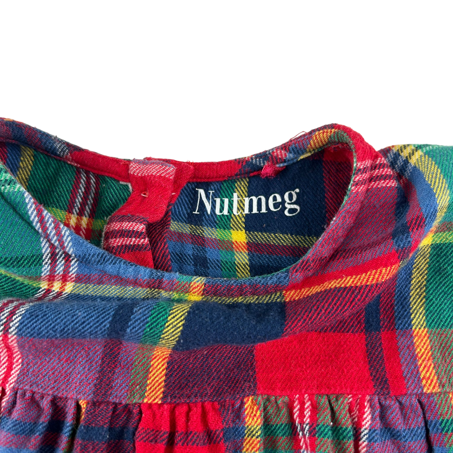 Nutmeg Dress 5-6 Years Multicolour Tartan Check Cotton