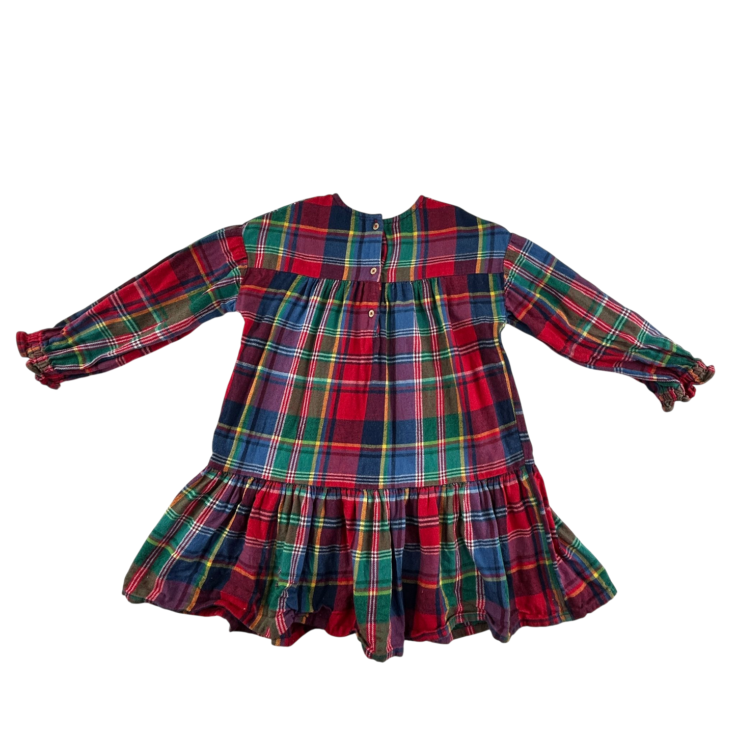 Nutmeg Dress 5-6 Years Multicolour Tartan Check Cotton