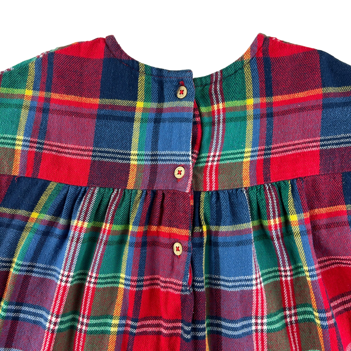Nutmeg Dress 5-6 Years Multicolour Tartan Check Cotton
