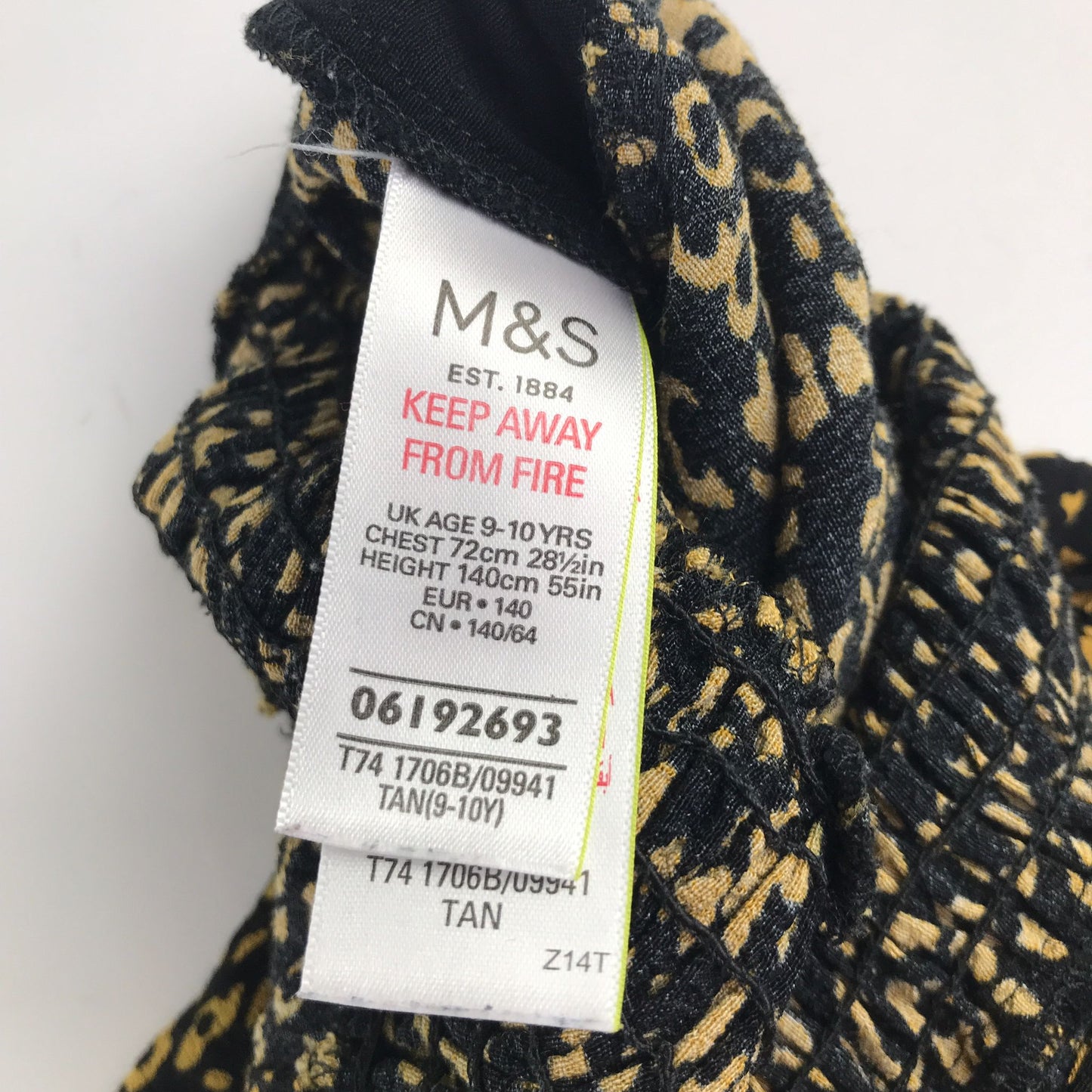 M&S 9-10 years animal print jumpsuit