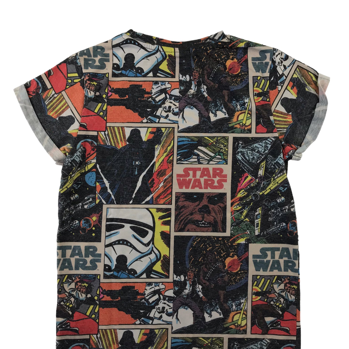 Next T-Shirt 6-7 Years Black STAR WARS Comic style Print