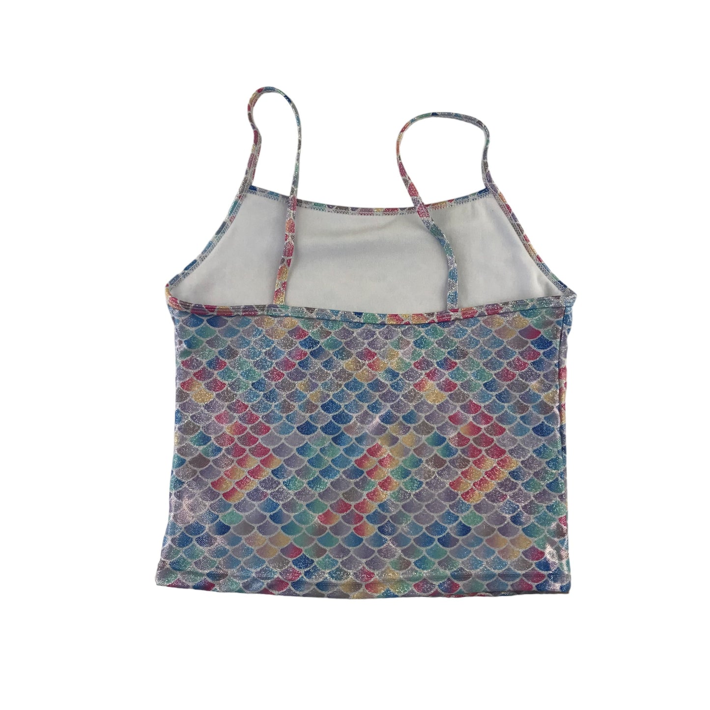 Primark swimsuit 11-12 years pastel colour sparkly mermaid scale 2 piece set
