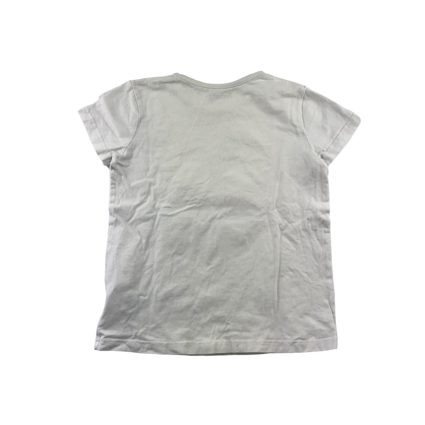 Nutmeg t-shirt 10-11 years white short sleeve butterfly print cotton