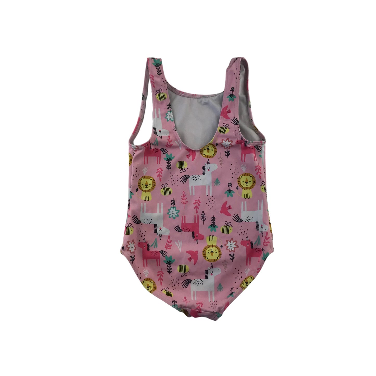 F&F swimsuit 5-6 years pink animals print pattern one piece cossie