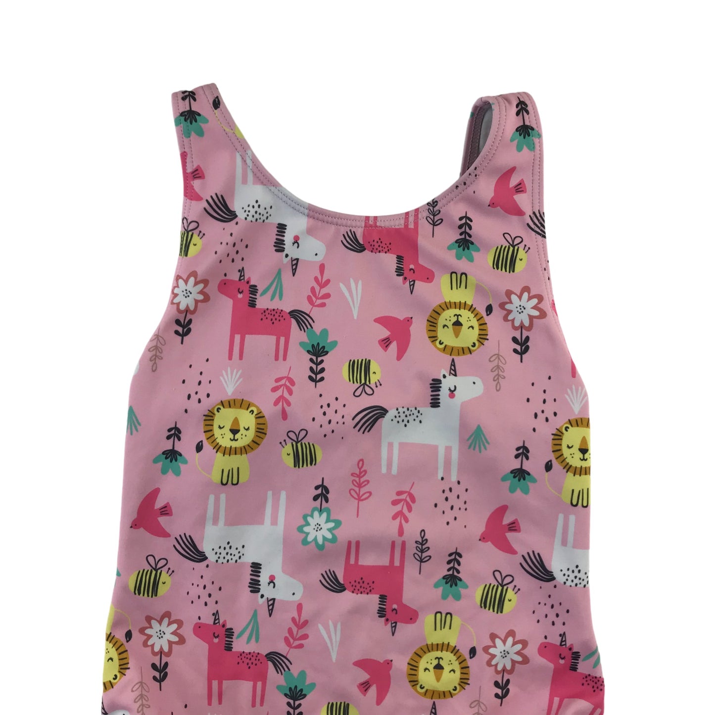 F&F swimsuit 5-6 years pink animals print pattern one piece cossie