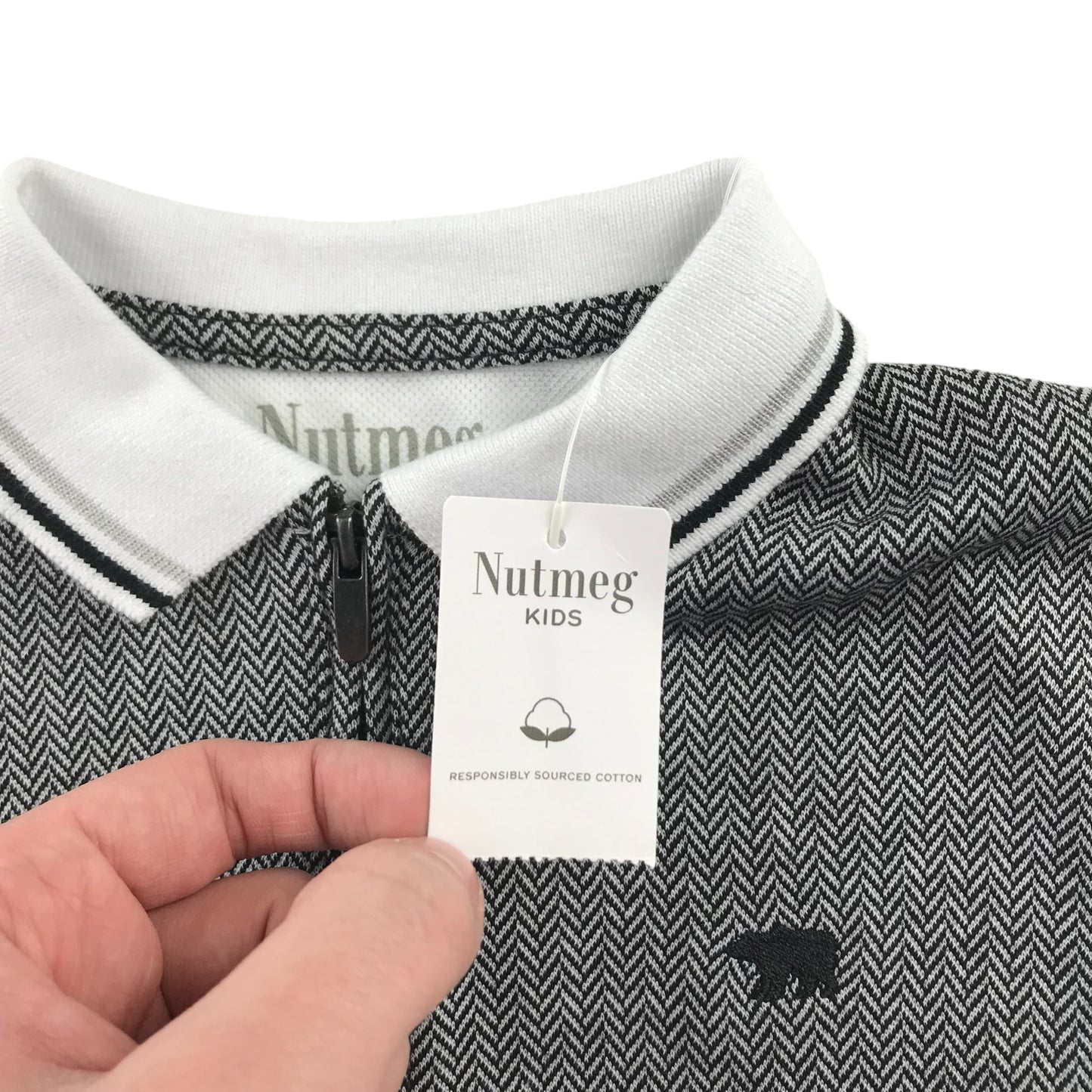 Nutmeg Polo Shirt and Trousers Set 5-6 years White and Grey Smart comfortable