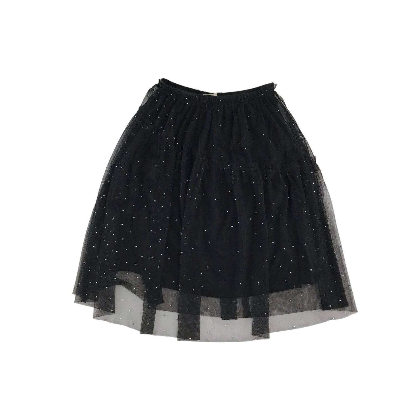 Zara skirt 11-12 years black mesh layered with gem stones
